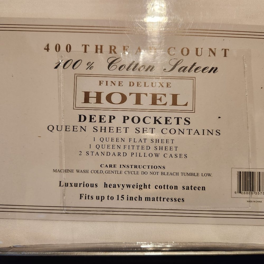 Deep Pockets Queen 400TC sheet set